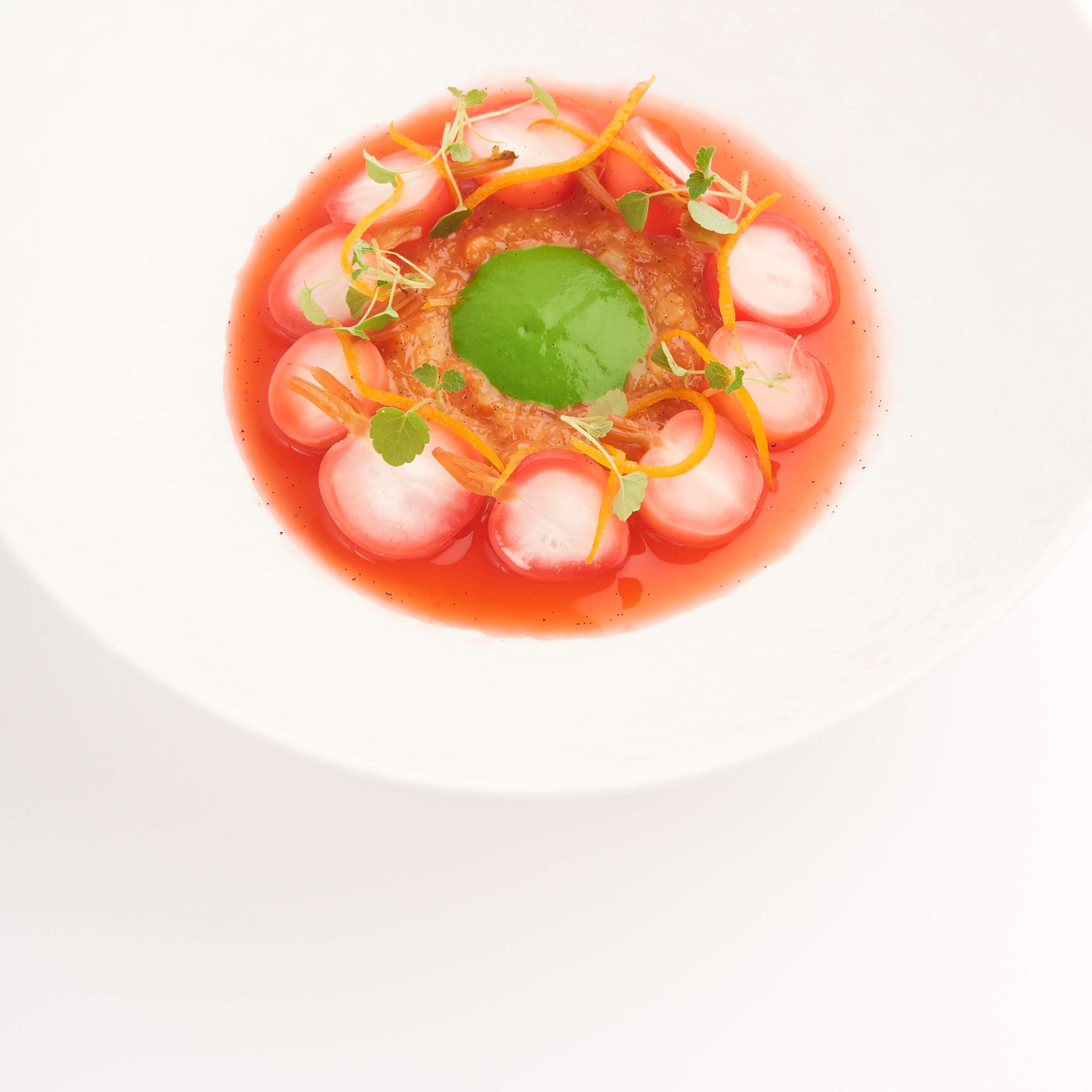 Grapefruit Chutney with Radish & Vanilla